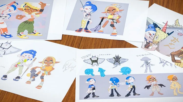Character design sheets for Deep Cut and the Mechanic