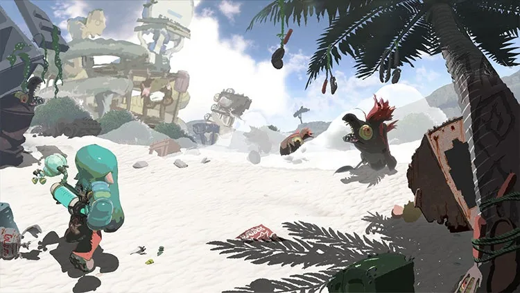 Official concept art of the Spirhalite Islands in Splatoon Raiders
