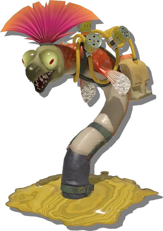 Official render of the Smoker, a Boss Salmonid in Splatoon Raiders